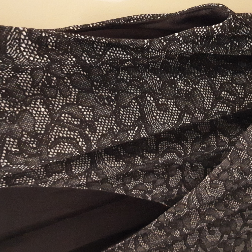 F. L. P. Black and Silver Sheath Midi Dress - Picture 4 of 7